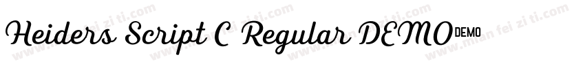 Heiders Script C Regular DEMO字体转换